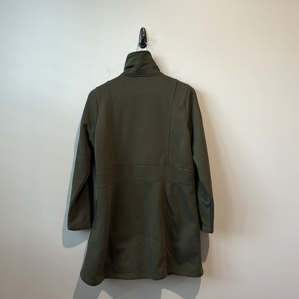 Women's Torrid Olive Army Green Long Zip Fleece Sweatshirt 00 M/L - Picture 5 of 8